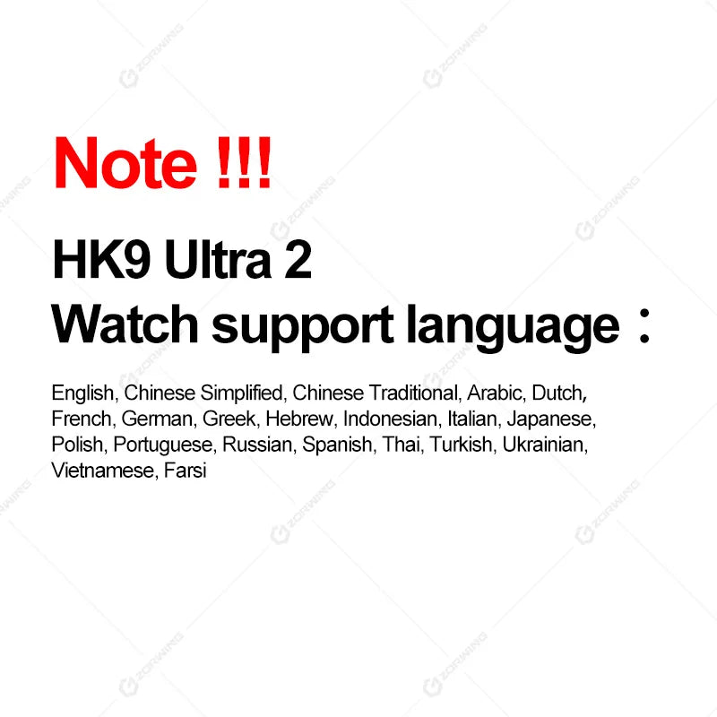 Smart Watch HK9 Ultra 2 AMOLED atualizado com NFC + 2GB ROM + Ai ChatGPT - Watch Face para Android IOS 2024