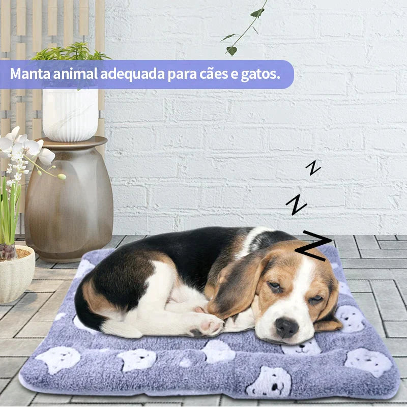 Cobertor peludo - serve como caminha para seu pet - Dominar Variedades